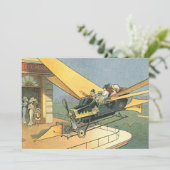 Carte Voitures cabriolets Steampunk de science-fiction v (Debout devant)