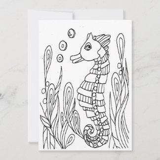 Carte Voitures de coloriage Sea Horse