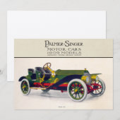 Carte Voitures de moteur Palmer-Singer, 1909 (Devant / Derrière)