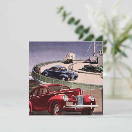 Carte Voitures d'époque, Voyage sur la route des berline (Debout devant)