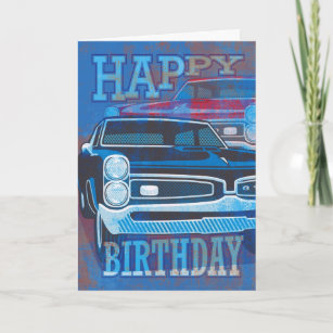 Carte Voitures du joyeux anniversaire GTO