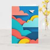Carte Vol de Nuages Superposés (Fleur jaune)