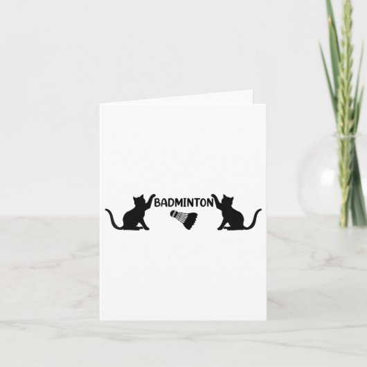Carte Volant de badminton Et Chats - Cool Badminton Shut (Devant)