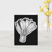 Carte Volant de badminton Line Art (Fleur jaune)
