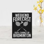 Carte Volant de badminton Racket Joueur Birdie (Fleur jaune)