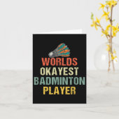 Carte Volant de badminton Sayings (Fleur jaune)