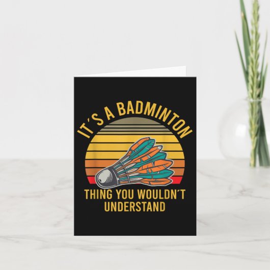Carte Volant de badminton Sayings (Devant)