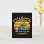 Carte Volant de badminton Sayings (Fleur jaune)