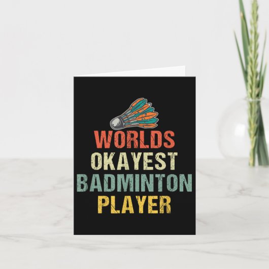 Carte Volant de badminton Sayings (Devant)
