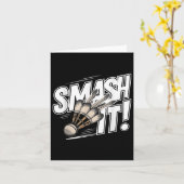 Carte Volant de badminton Smash (Fleur jaune)