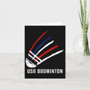 Carte Volant de badminton Usa Rouge Blanc Bleu