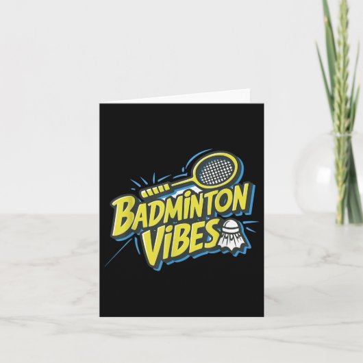 Carte Volant de Badminton Vibes (Devant)