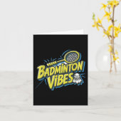 Carte Volant de Badminton Vibes (Fleur jaune)