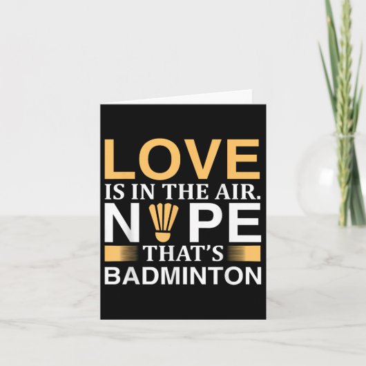 Carte Volants de Badminton Conception Pour Badminton (Devant)