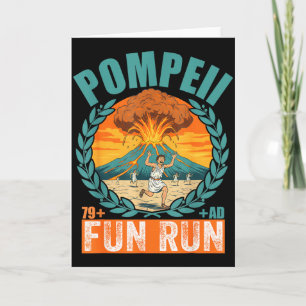 Carte Volcan drôle de Pompéi Fun Run Géographie Volcanol