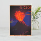 Carte Volcan du Mexique vintage (Debout devant)