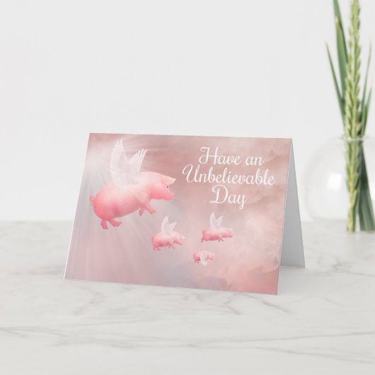 Carte Voler De Cochons - Un Jour Incroyable (Devant)