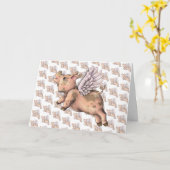 Carte Voler des cochons (Fleur jaune)