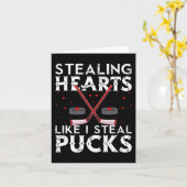 Carte Voler des cœurs comme je vole des rondelles Saint- (Fleur jaune)