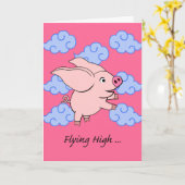 Carte Voler haut dans l'année du Nouvel An du porc (Fleur jaune)