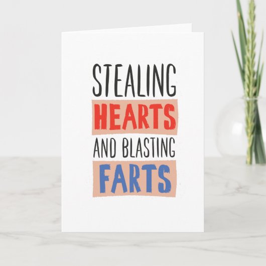 CARTE VOLER LES CŒURS ET EXPLOSER LES PETS (Devant)