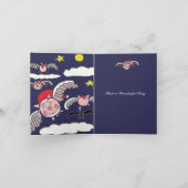Carte Voler Père Noël Pig (Intérieur)