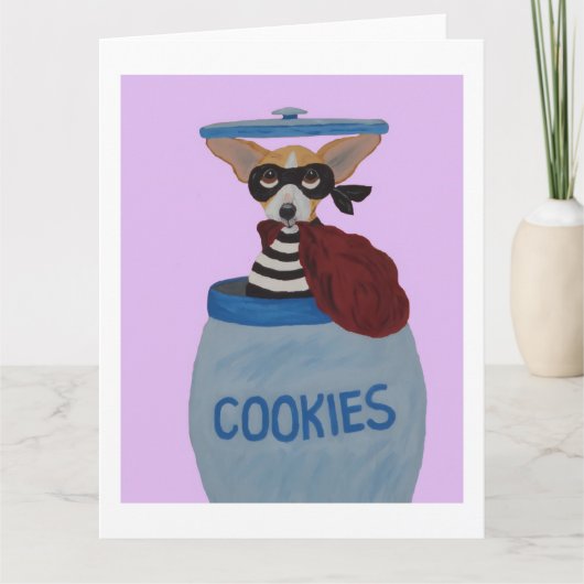 Carte Voleur de biscuits Chihuahua (Devant)