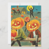 Carte Voleurs tête de Citrouille vintage Halloween (Devant)