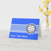 Carte Volley-ball ; Bleu (Fleur jaune)