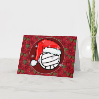 Carte - Volley-ball Père Noël décoratif