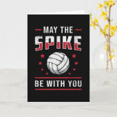 Carte Volley-ball Peut-Être Le Spike Be With You Retro P (Fleur jaune)