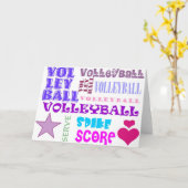 Carte Volley-ball répétitif (Fleur jaune)