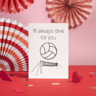 Carte Volley-ball Saint-Valentin