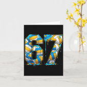 Carte Volleyball 67 Six Seven Srt Funny Gen Alpha Z Meme (Fleur jaune)