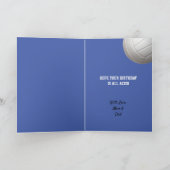 Carte Volleyball Ajouter votre nom et votre année Annive (Intérieur)