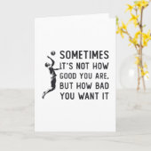 Carte Volleyball Ce n'est pas comme bon cadeau de l'équi (Fleur jaune)