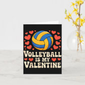Carte Volleyball Is My Valentine Romantic Valentines Day (Fleur jaune)