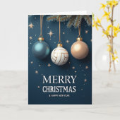 Carte Volleyball Ornament Christmas Card (Fleur jaune)