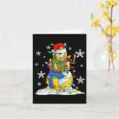Carte Volleyball Snowman Noël Arbre Lumières Noël Pjs (Fleur jaune)