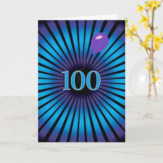 Carte Vortex Abstrait Pour 100e anniversaire (Fleur jaune)