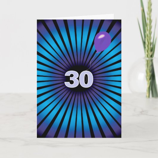 Carte Vortex Abstrait Pour 30e anniversaire (Devant)