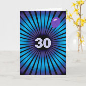Carte Vortex Abstrait Pour 30e anniversaire (Fleur jaune)