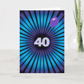 Carte Vortex Abstrait Pour 40e anniversaire (Devant)