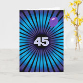 Carte Vortex Abstrait Pour 45e anniversaire (Fleur jaune)