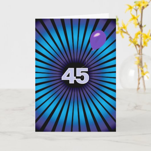 Carte Vortex Abstrait Pour 45e anniversaire (Fleur jaune)