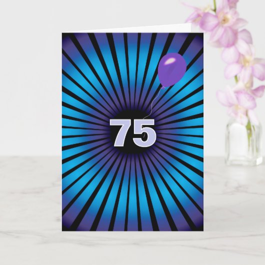 Carte Vortex Abstrait Pour 75e Anniversaire (Orchidée)