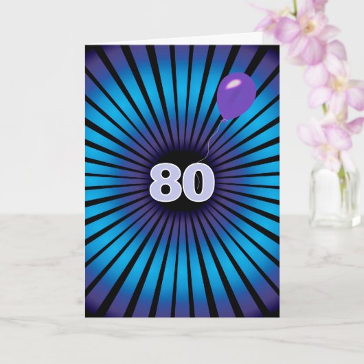 Carte Vortex Abstrait Pour 80e anniversaire (Orchidée)