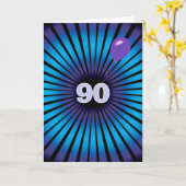 Carte Vortex Abstrait Pour 90e anniversaire (Fleur jaune)