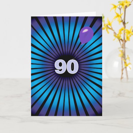 Carte Vortex Abstrait Pour 90e anniversaire (Fleur jaune)