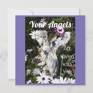 Carte Vos anges sont toujours avec vous Flore Angel Flat